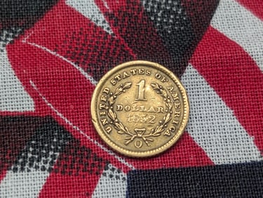 1852-O Type 1 Liberty $1 Gold. XF detail.