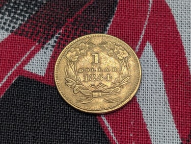 1854 Type Two $1 Gold.