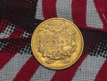 1856 Type 3 Princess $1 Gold. AU detail.