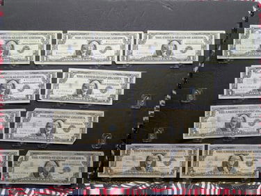 (2) 1957, (2) 57-A, (6) 57-B Series $1.00 Silver Certificates .