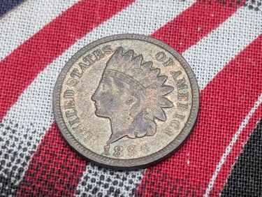 1886 Type 2 Indian Head Cent. Very fine detail with sharp Liberty. Scarce.