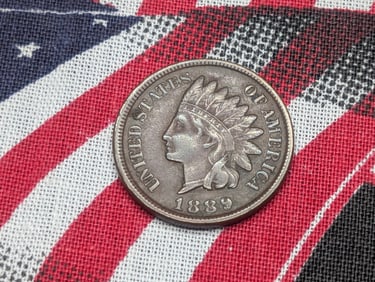 1889 Indian Head Cent. XF detail. Very sharp Liberty.