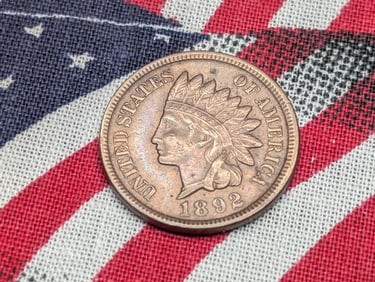 1892 Indian Head Cent. XF detail. Very sharp Liberty.