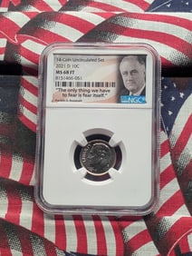 2021-D Roosevelt Dime - NGC MS68 FT.