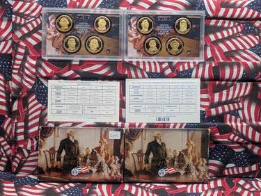2007-S and 2008-S Presidential Proof Sets. 8 presidents. GEM in government boxes.