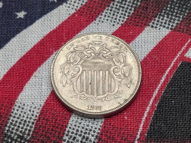 1868 Shield Nickel *AU+*.