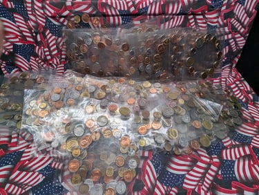 Huge Bag of 10.79 Lbs. of Various Dated World Coin Sets in Sealed Plastic.