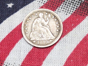 1853 w/ Arrows Seated Liberty Half Dime *VF+*.