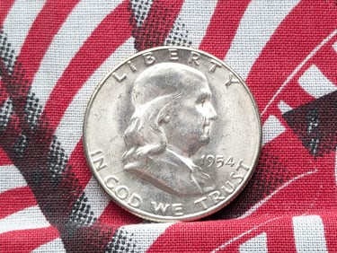 1954-S Franklin Silver Half Dollar.
