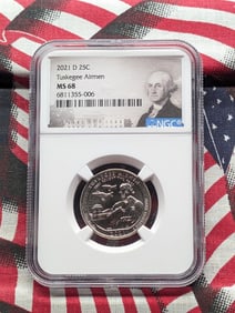 2021-D Tuskegee Airmen Quarter - NGC MS68.