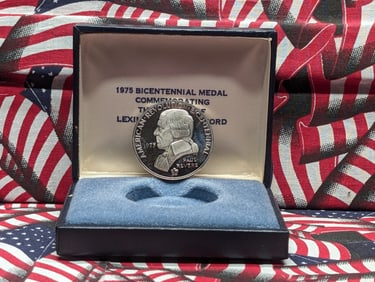 1975 Bicentennial .925 SILVER Medal Commemorating The Battles of Lexington & Concord - Paul Revere