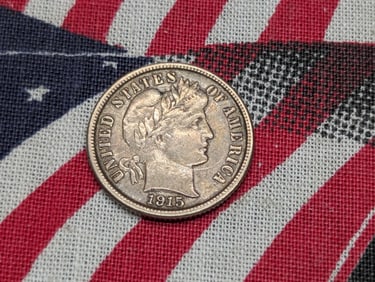 1915 Barber Silver Dime * XF+*.