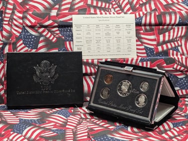 1998 U.S. Mint Premier Silver Proof Set in OGP w/ COA.