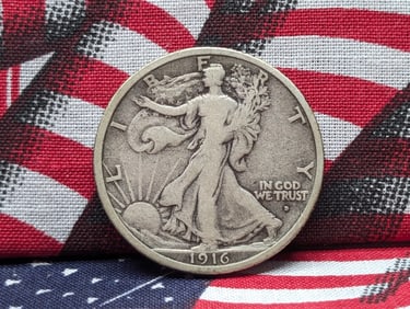 1916-D Walking Liberty Silver Half Dollar *FINE*.