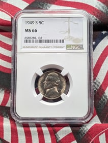 1949-S Jefferson Nickel - NGC MS66.