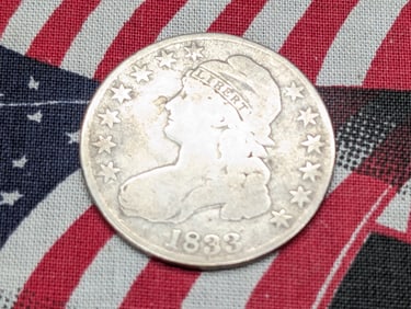 1833 Capped Bust Silver Half Dollar *VG*.