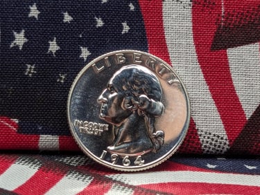 1964 PROOF Washington Silver Quarter.