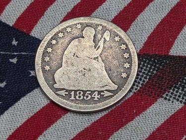1854 w/ Arrows Seated Liberty Quarter *GOOD/VG*.