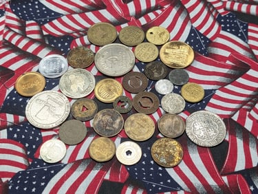 Grab Bag of Various Vintage & Modern Tokens.