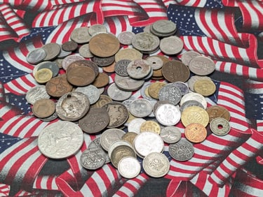 Bag of 1.0 Lbs. of Various Vintage & Modern World Coins.