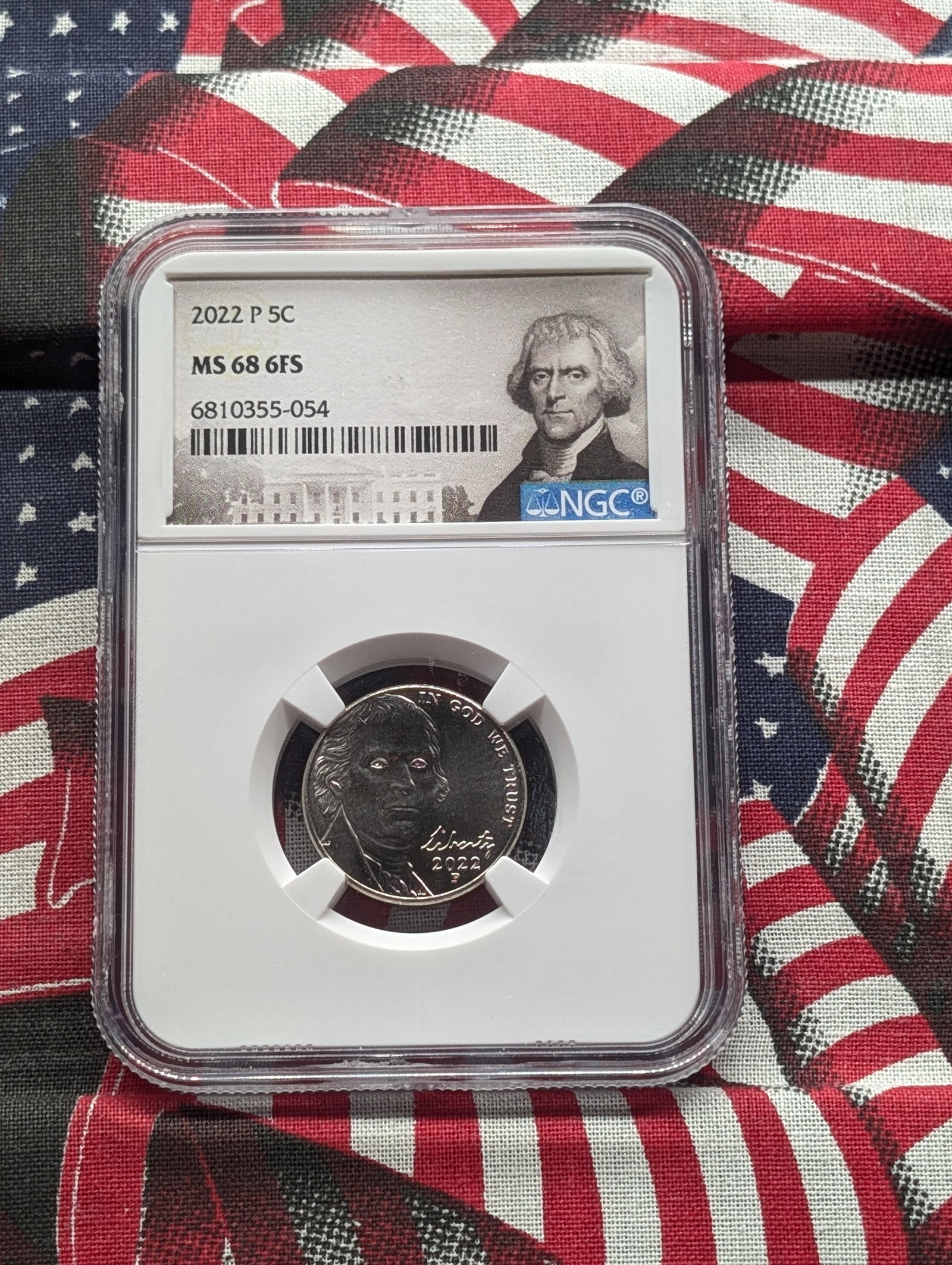 2022-P Jefferson Nickel - NGC MS68 6FS.: 2022-P Jefferson Nickel - NGC MS68 6FS.
