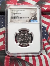 2021-D Tuskegee Airmen Quarter - NGC MS68.