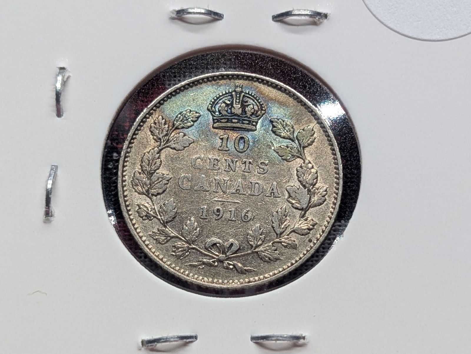 1916 Canada 10 Cent, 92.5% Silver, 2.33 Grams. (1 of 2)