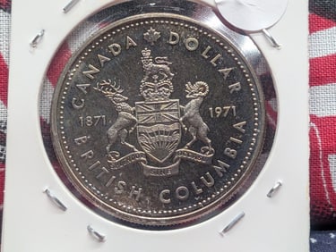 1971 Canada One Dollar, Proof, 50% Silver, 23.3276 Grams.