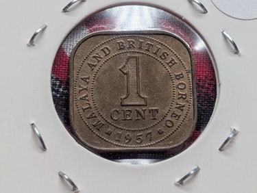 1957 Malaya & British Borneo One Cent, BU.