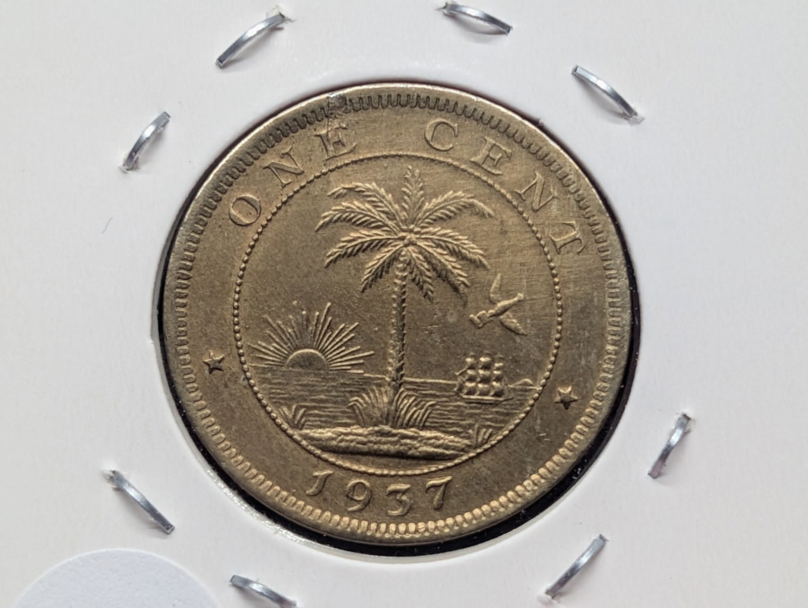 1937 Liberia One Cent, Uncirculated. (1 of 2)