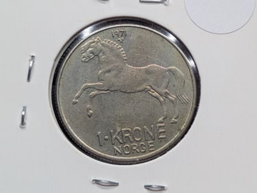 1971 Norway One Krone.