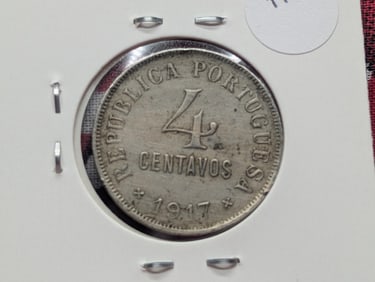 1917 Portugal Four Centavos.