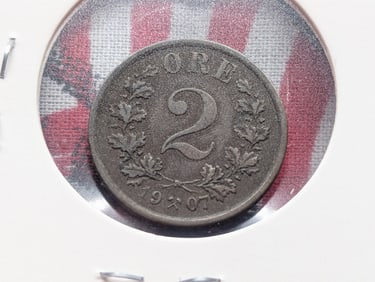 1907 Norway Two Ore.