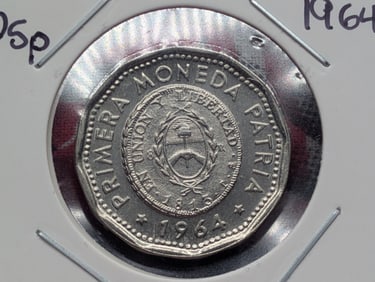 1964 Argentina Twenty Five Peso, MS65+.