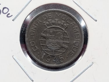 1945 Portugal Five Centavos.