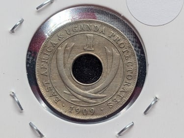 1909 East Africa One Cent, Uncirculated.