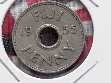 1955 Fiji One Penny, Uncirculated.