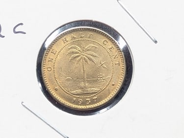 1937 Liberia Half Cent, BU.