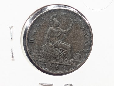 1862 Great Britain Half Penny.