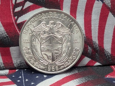 1966 Panama Balboa, 90% Silver, 26.73 Grams.