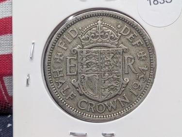 1954 Great Britain Half Crown.