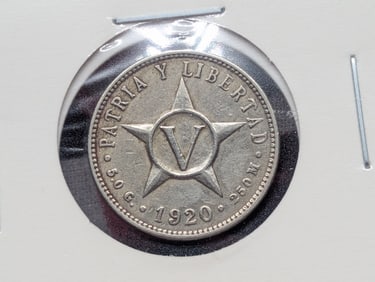 1920 Caribbean island Five Centavos.
