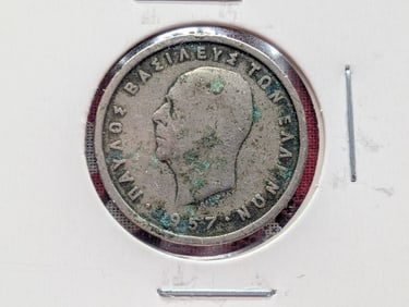 1957 Greece Two Drachmai.