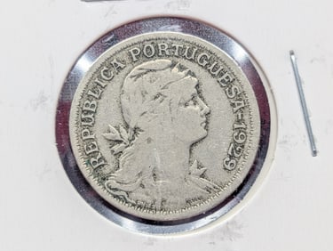 1929 Portugal Fifty Centavos.
