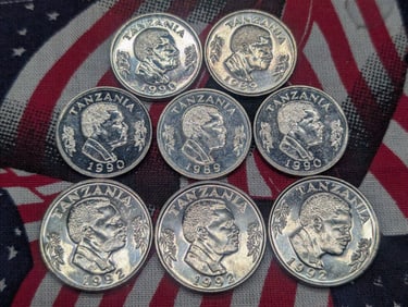 (8) Assorted Tanzania Coins.