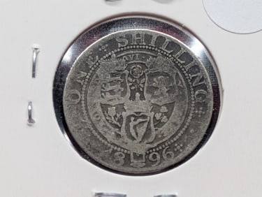1896 Great Britain One Shilling, Fineness: 0.9250, Weight: 5.6552g.