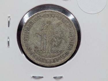 1937 Great Britain One Shilling, Silver Fineness: 0.5000, Weight: 5.6552g.