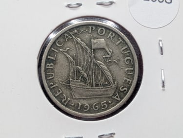 1965 Portugal Five Escudo.