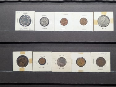 10 Random Foreign Coins (bundle).