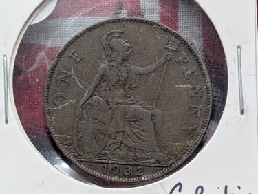 1932 Great Britain One Penny.